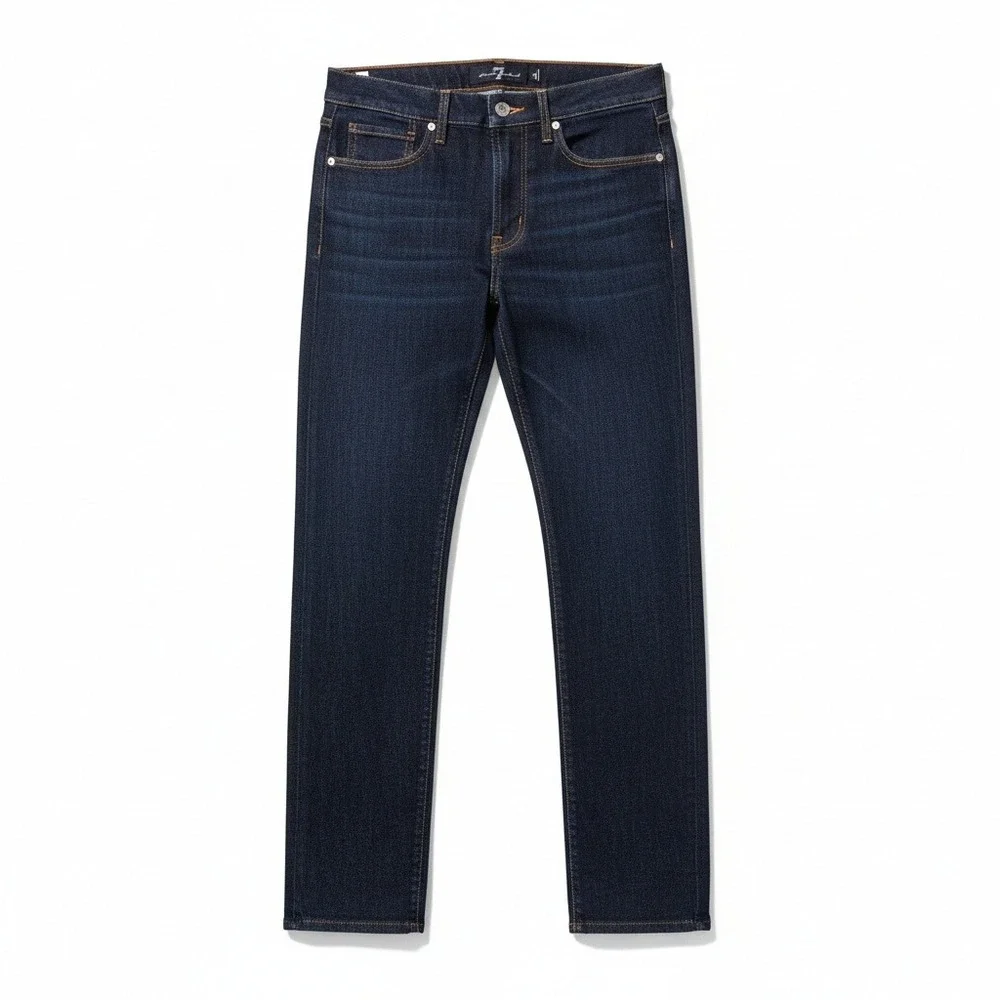 7‎ For All Mankind Slimmy Slim Straight Jeans Dark Wash Mens Size 31